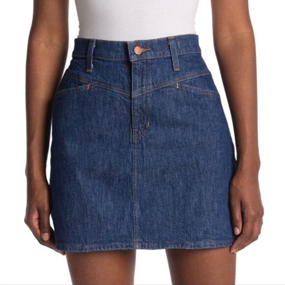 Madewell Dresses & Skirts - Madewell Novelty Yolk A-Line Stretch Denim Skirt 25